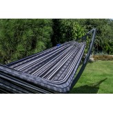 Potenza Pereira Double Hängematte mit Verzinkter Tytan Gestell für 2 Personen, Hängematte- 230x160, 200kg I Cocoon – Zebra