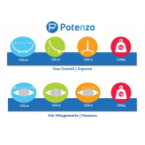 Potenza Hängematte mit Gestell für 2 Personen aus stahl 