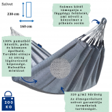 Függőágy állvánnyal, Dupla függőágy 230x160cm, 200kg Medelin Double I Chilli