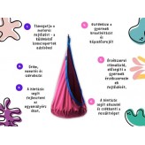 Milo Hálóágy gyerekeknek, csepphinta, függőszék, kuckó, 100% pamut I Lila